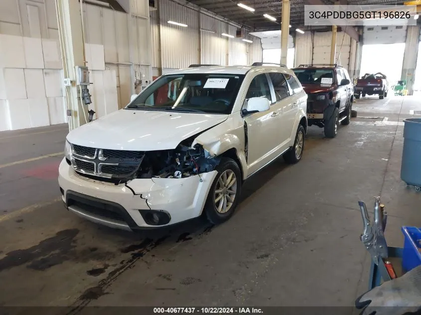 2016 Dodge Journey Sxt VIN: 3C4PDDBG5GT196826 Lot: 40677437