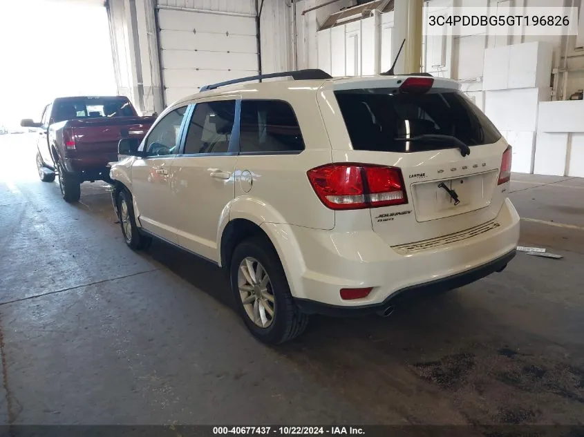 2016 Dodge Journey Sxt VIN: 3C4PDDBG5GT196826 Lot: 40677437