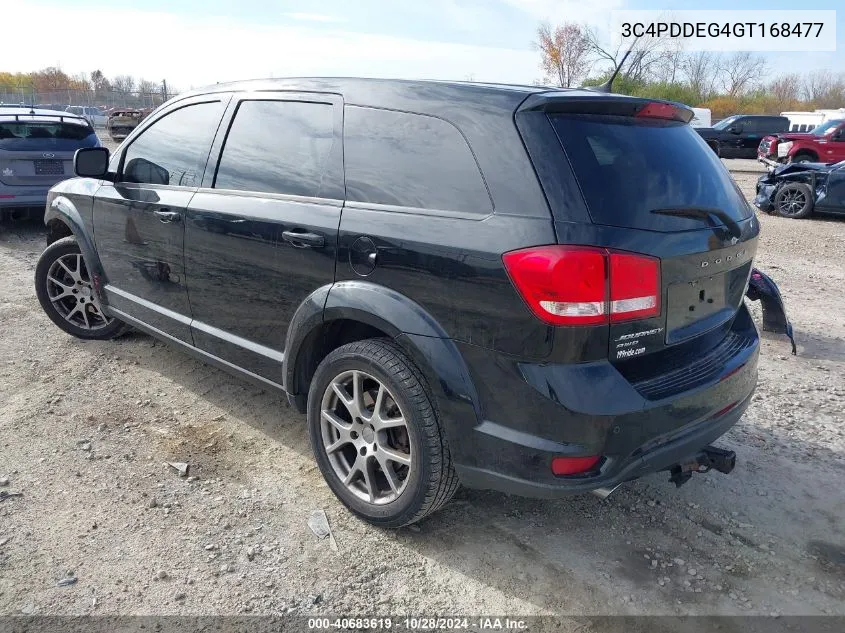 2016 Dodge Journey R/T VIN: 3C4PDDEG4GT168477 Lot: 40683619