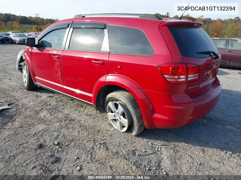 2016 Dodge Journey Se VIN: 3C4PDCAB1GT132394 Lot: 40694798