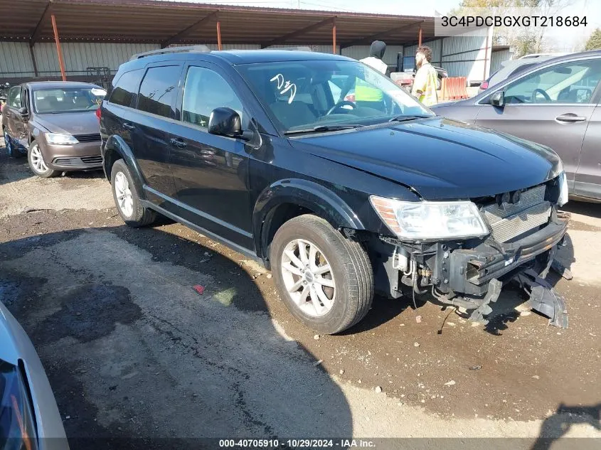 2016 Dodge Journey Sxt VIN: 3C4PDCBGXGT218684 Lot: 40705910