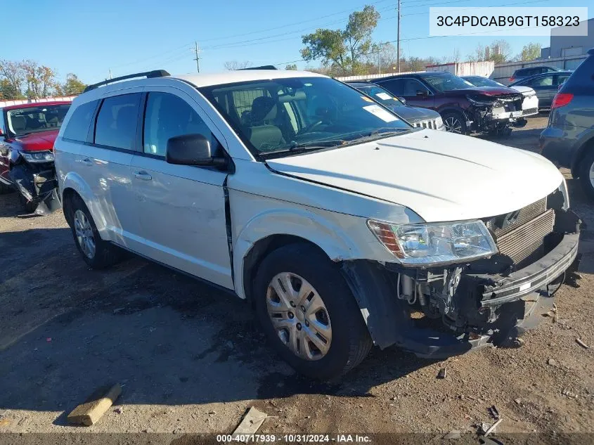 2016 Dodge Journey Se VIN: 3C4PDCAB9GT158323 Lot: 40717939