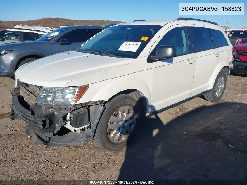 2016 Dodge Journey Se VIN: 3C4PDCAB9GT158323 Lot: 40717939