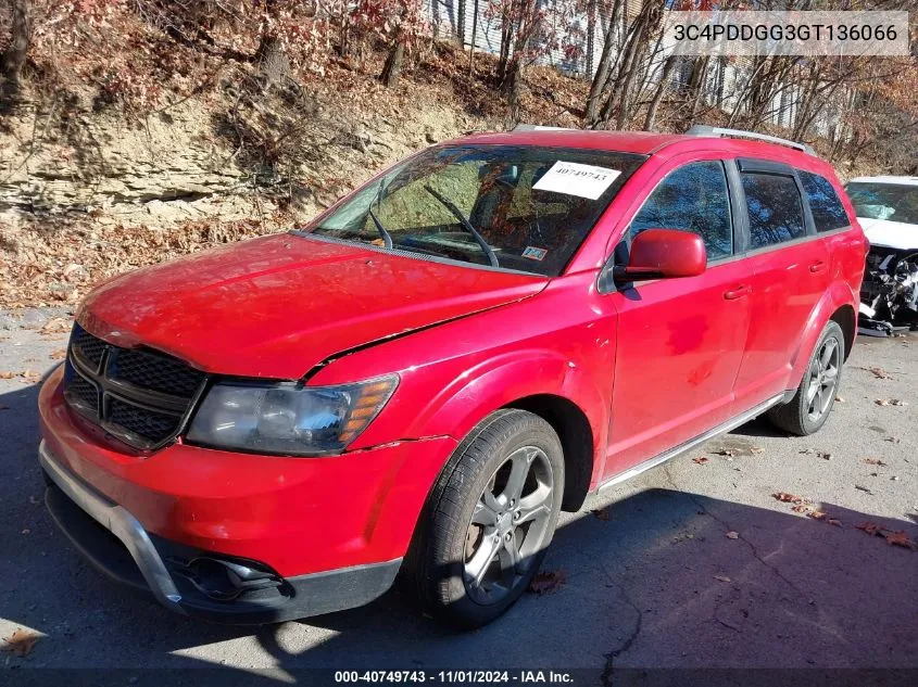 2016 Dodge Journey Crossroad VIN: 3C4PDDGG3GT136066 Lot: 40749743