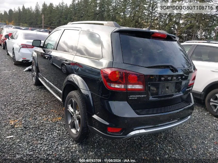 2016 Dodge Journey Crossroad Plus VIN: 3C4PDDGG8GT108716 Lot: 40763709