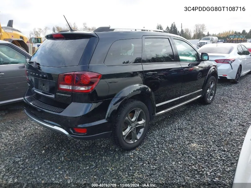 2016 Dodge Journey Crossroad Plus VIN: 3C4PDDGG8GT108716 Lot: 40763709