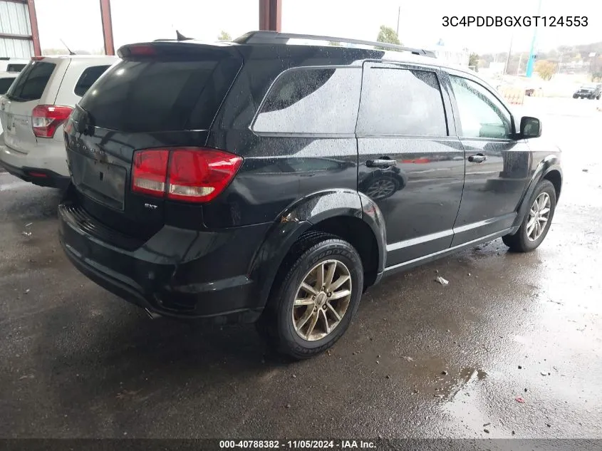 2016 Dodge Journey Sxt VIN: 3C4PDDBGXGT124553 Lot: 40788382