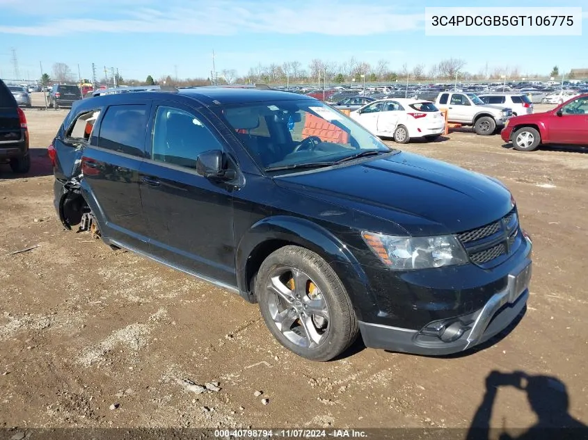 2016 Dodge Journey Crossroad Plus VIN: 3C4PDCGB5GT106775 Lot: 40798794