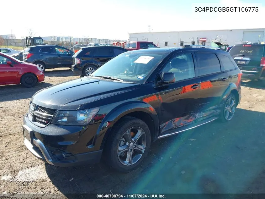 2016 Dodge Journey Crossroad Plus VIN: 3C4PDCGB5GT106775 Lot: 40798794