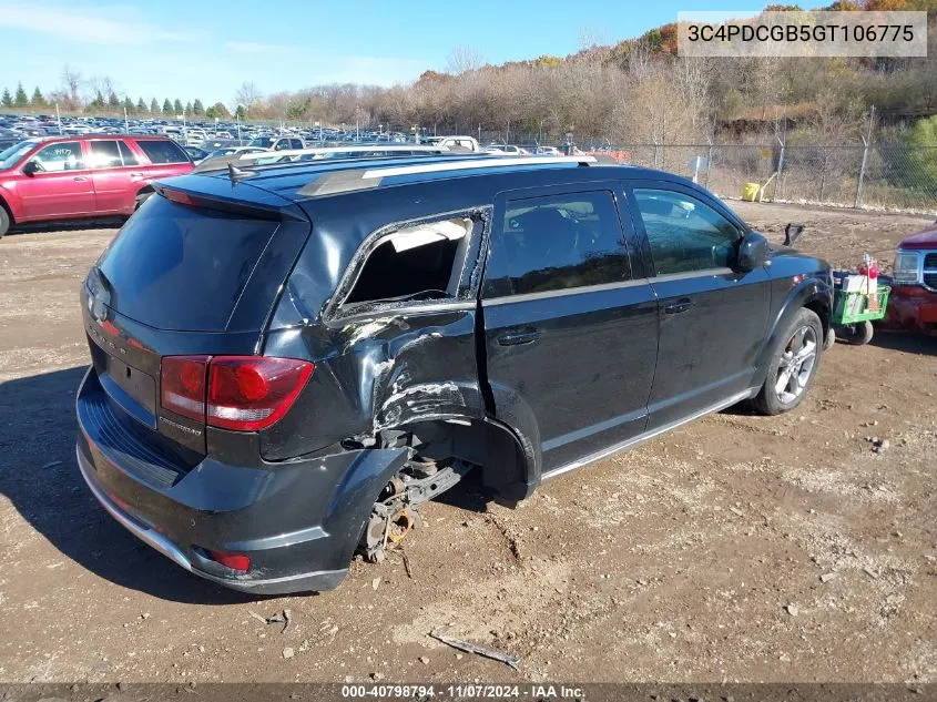 2016 Dodge Journey Crossroad Plus VIN: 3C4PDCGB5GT106775 Lot: 40798794