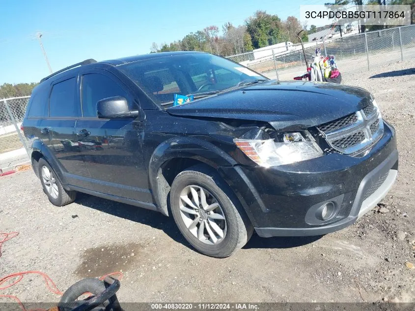 2016 Dodge Journey Sxt VIN: 3C4PDCBB5GT117864 Lot: 40830220