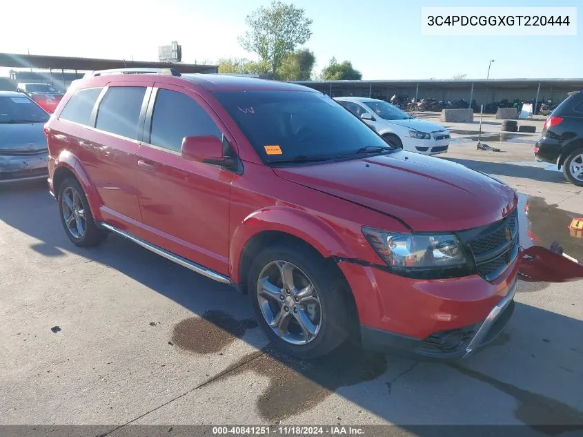 2016 Dodge Journey Crossroad VIN: 3C4PDCGGXGT220444 Lot: 40841251