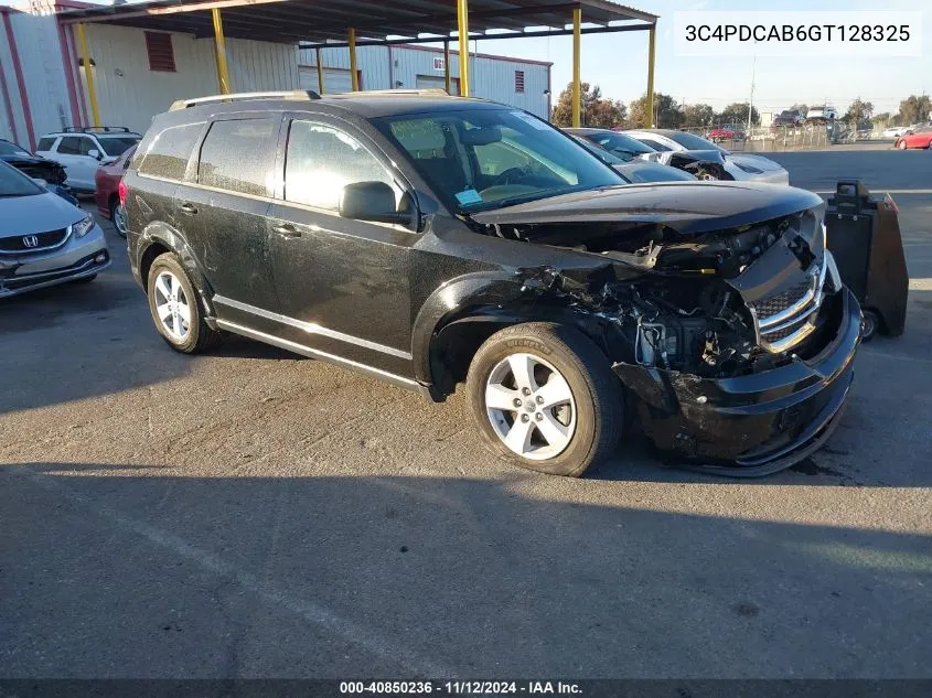 2016 Dodge Journey Se VIN: 3C4PDCAB6GT128325 Lot: 40850236