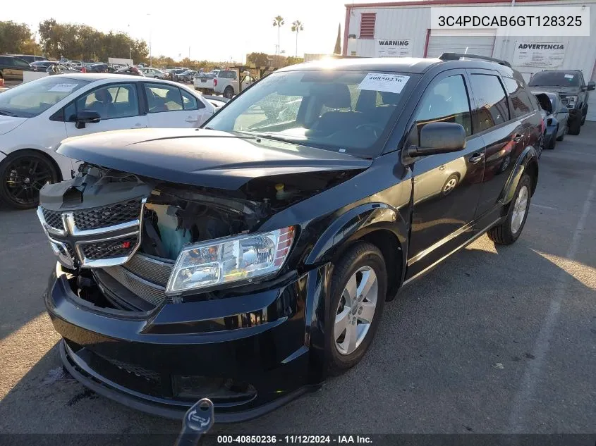 2016 Dodge Journey Se VIN: 3C4PDCAB6GT128325 Lot: 40850236