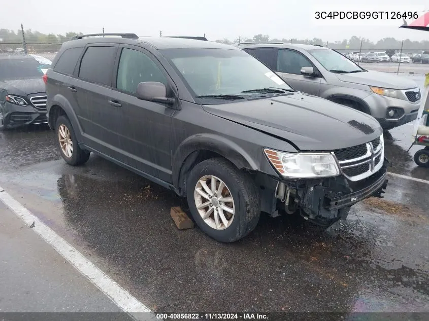 2016 Dodge Journey Sxt VIN: 3C4PDCBG9GT126496 Lot: 40856822