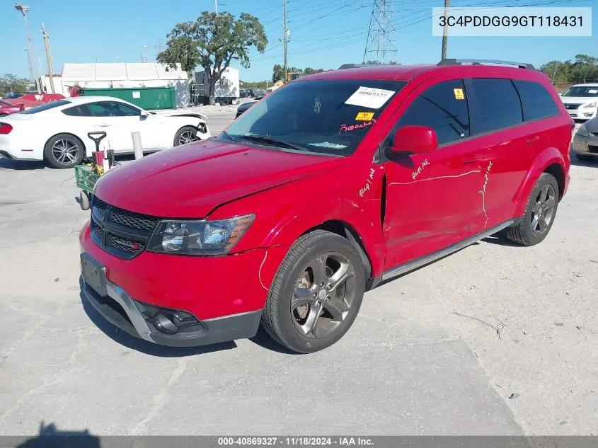 3C4PDDGG9GT118431 2016 Dodge Journey Crossroad Plus