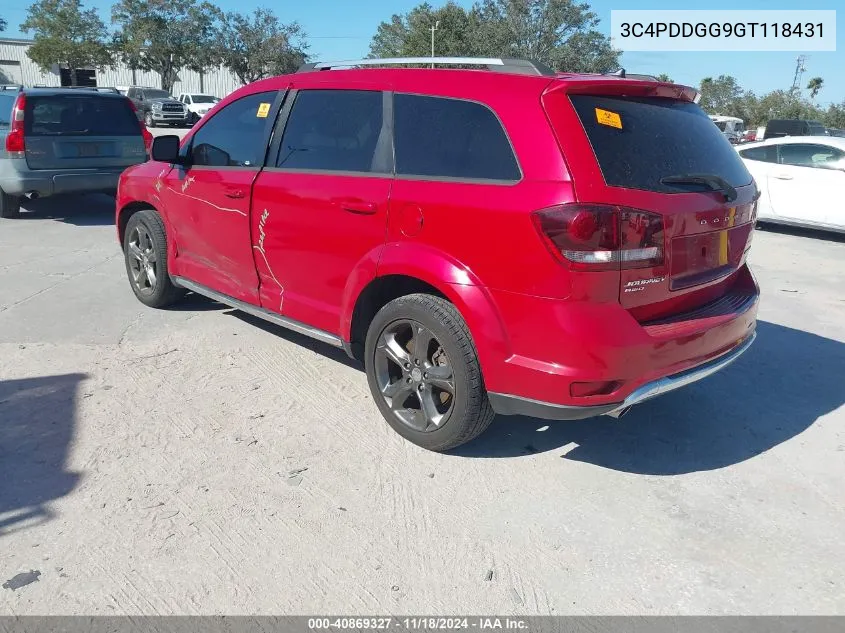 3C4PDDGG9GT118431 2016 Dodge Journey Crossroad Plus