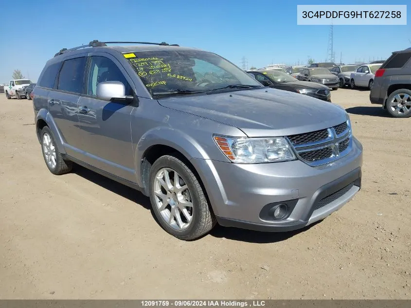 2017 Dodge Journey Gt VIN: 3C4PDDFG9HT627258 Lot: 12091759