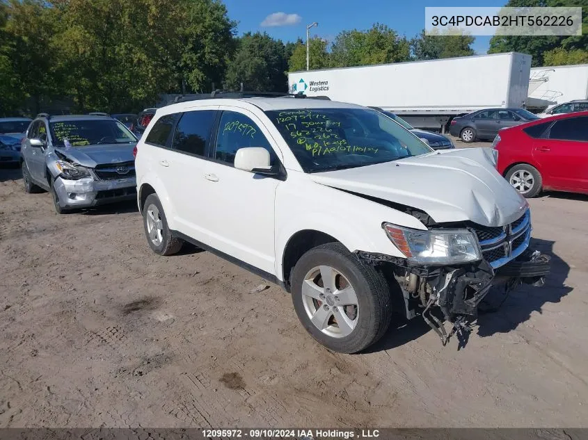 2017 Dodge Journey Se VIN: 3C4PDCAB2HT562226 Lot: 12095972