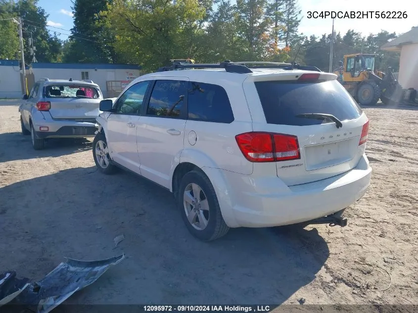 2017 Dodge Journey Se VIN: 3C4PDCAB2HT562226 Lot: 12095972