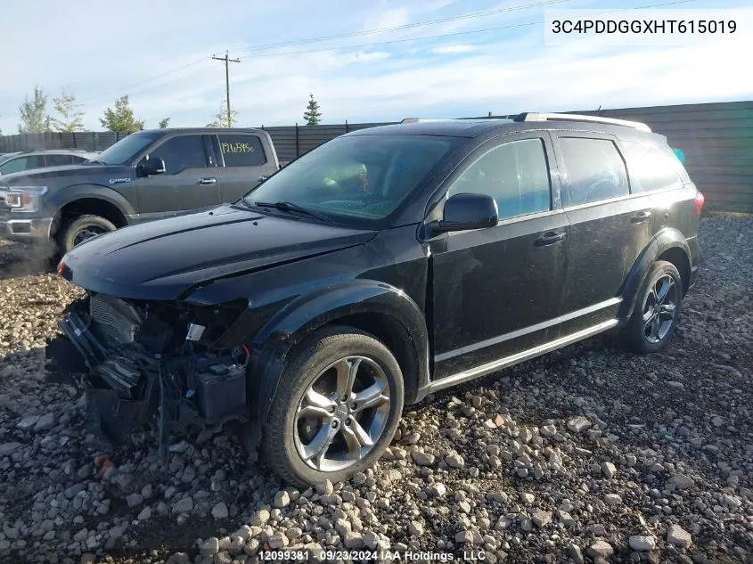 2017 Dodge Journey Crossroad VIN: 3C4PDDGGXHT615019 Lot: 12099381