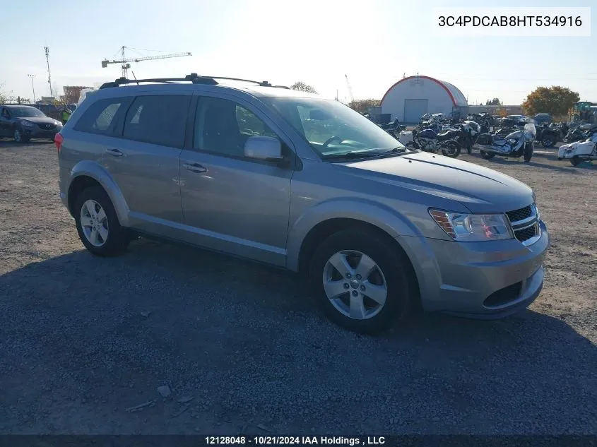 2017 Dodge Journey VIN: 3C4PDCAB8HT534916 Lot: 12128048