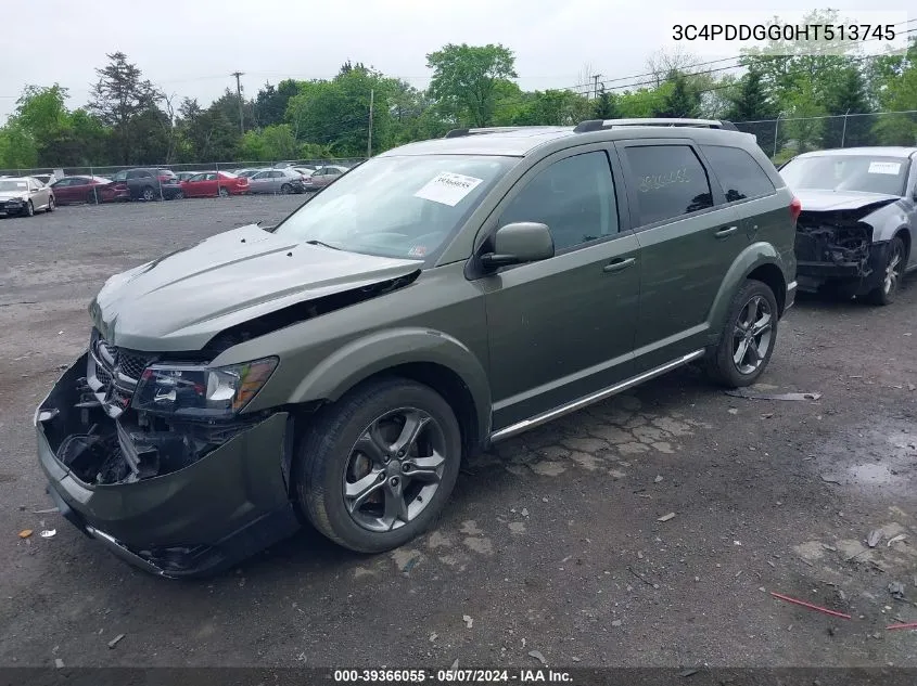 2017 Dodge Journey Crossroad Plus Awd VIN: 3C4PDDGG0HT513745 Lot: 39366055