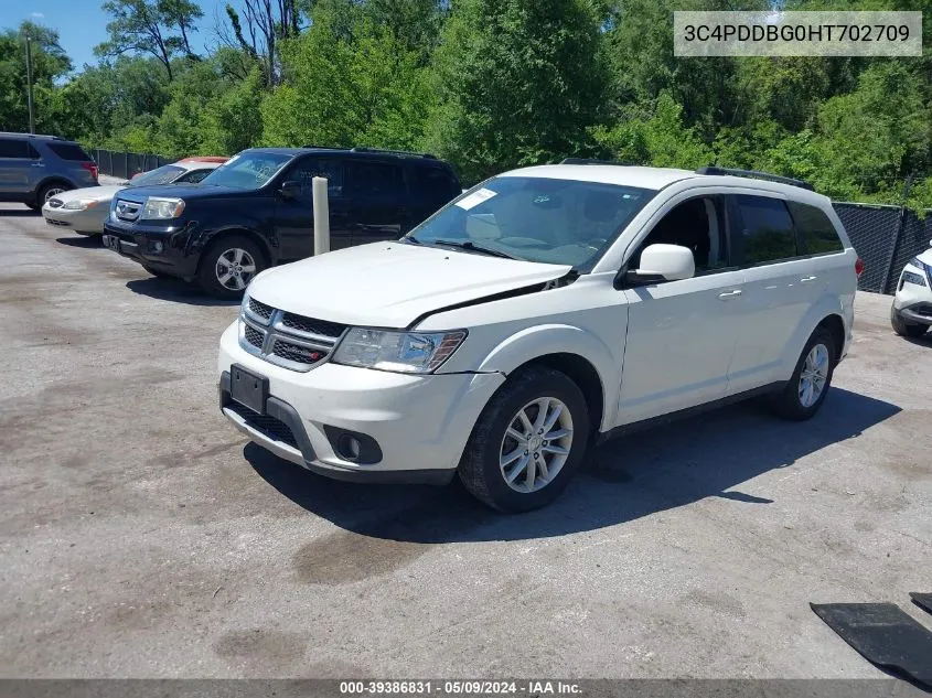 2017 Dodge Journey Sxt Awd VIN: 3C4PDDBG0HT702709 Lot: 39386831