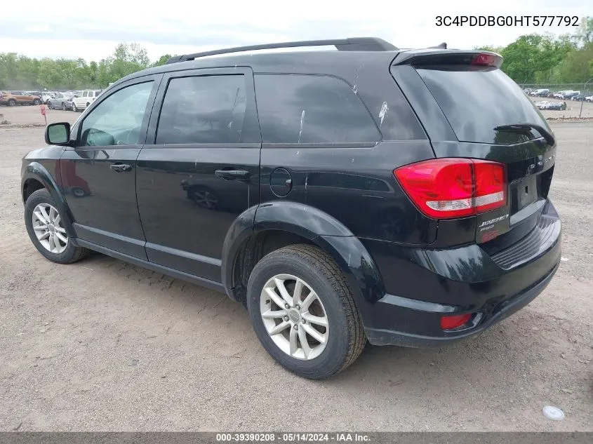 3C4PDDBG0HT577792 2017 Dodge Journey Sxt Awd