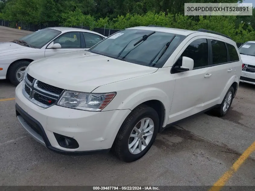 2017 Dodge Journey Sxt Awd VIN: 3C4PDDBGXHT528891 Lot: 39487794