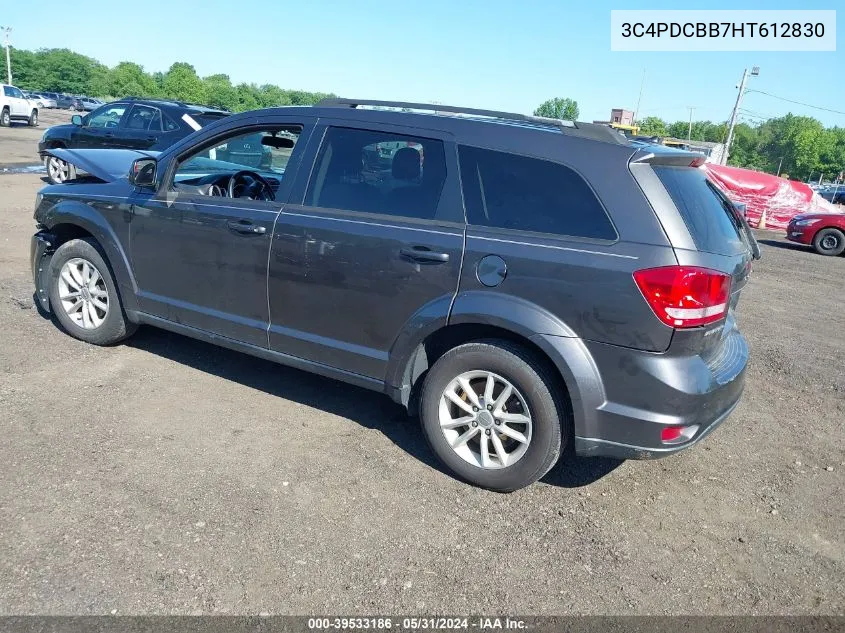 2017 Dodge Journey Sxt VIN: 3C4PDCBB7HT612830 Lot: 39533186