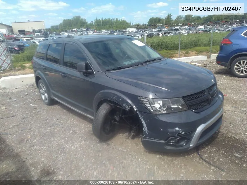 2017 Dodge Journey Crossroad VIN: 3C4PDCGB7HT702407 Lot: 39626109