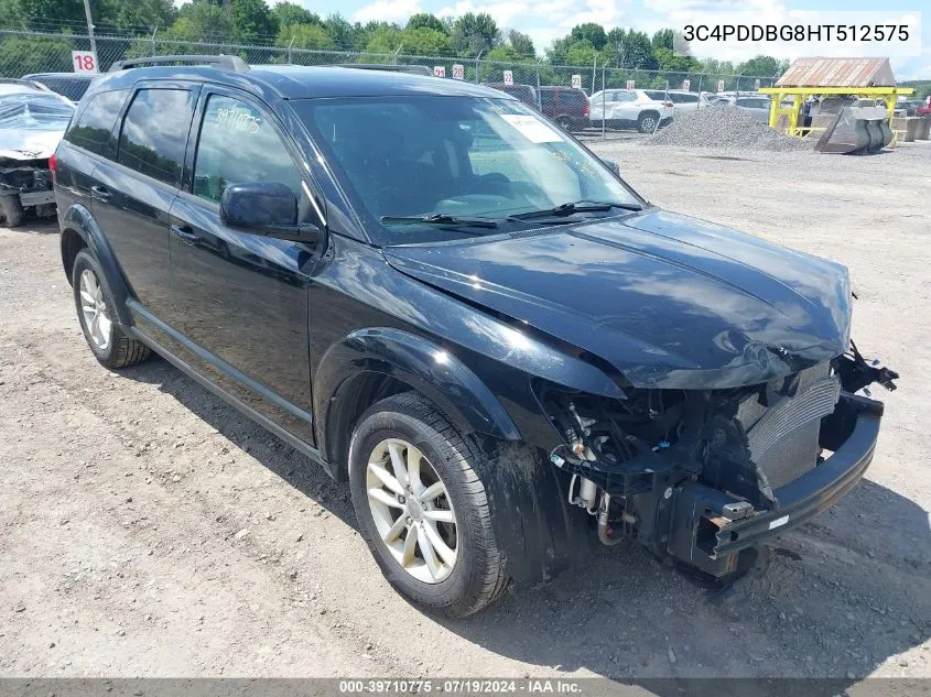 2017 Dodge Journey Sxt Awd VIN: 3C4PDDBG8HT512575 Lot: 39710775