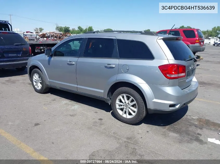 2017 Dodge Journey Sxt VIN: 3C4PDCBG4HT536639 Lot: 39727664