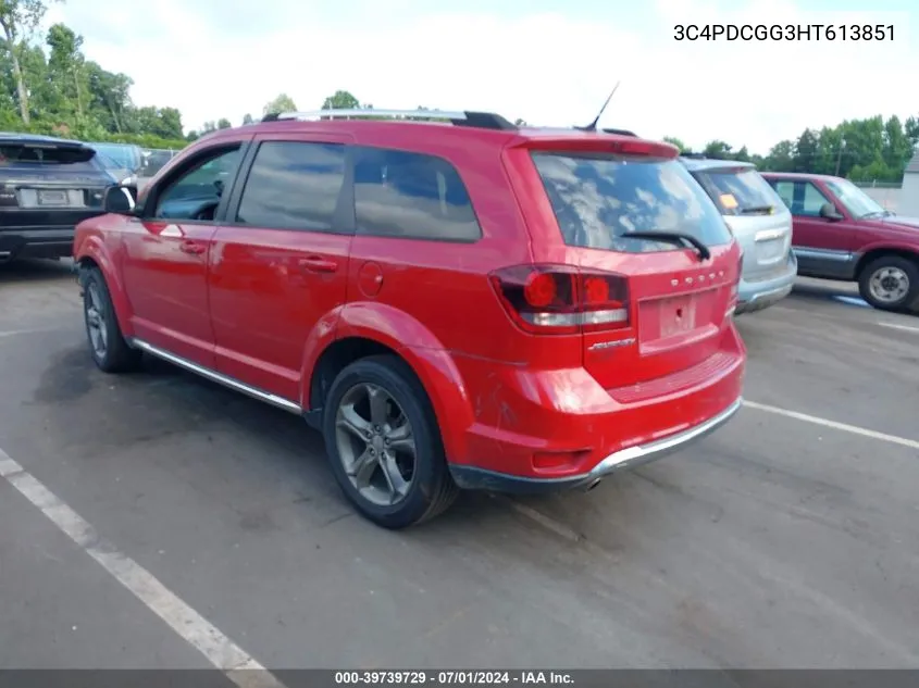 2017 Dodge Journey Crossroad Plus VIN: 3C4PDCGG3HT613851 Lot: 39739729