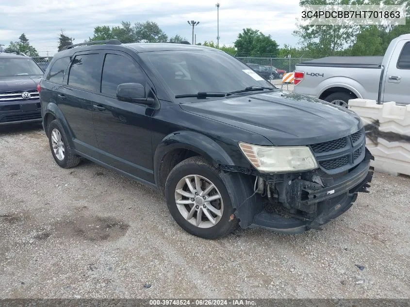 2017 Dodge Journey Sxt VIN: 3C4PDCBB7HT701863 Lot: 39748524