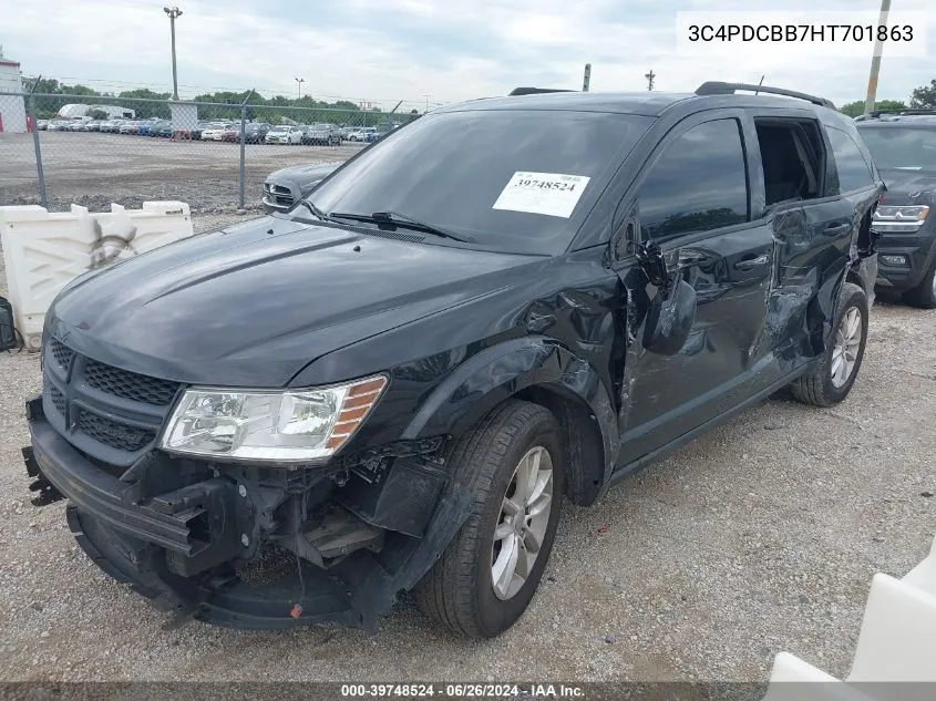 2017 Dodge Journey Sxt VIN: 3C4PDCBB7HT701863 Lot: 39748524