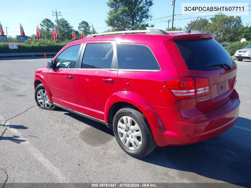 2017 Dodge Journey Se VIN: 3C4PDCAB5HT607711 Lot: 39761447