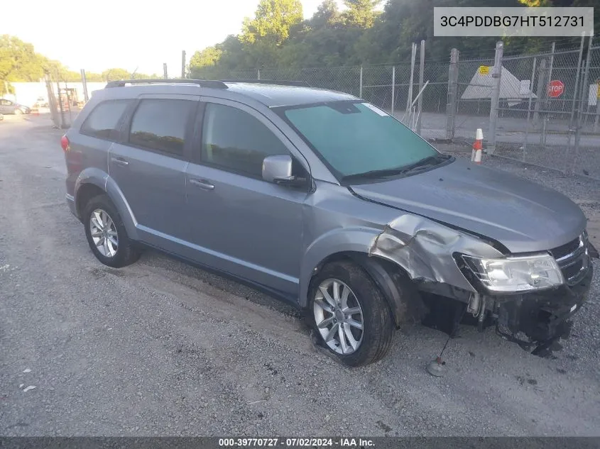 2017 Dodge Journey Sxt Awd VIN: 3C4PDDBG7HT512731 Lot: 39770727