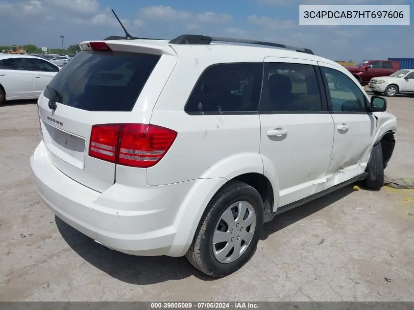 3C4PDCAB7HT697606 2017 Dodge Journey Se