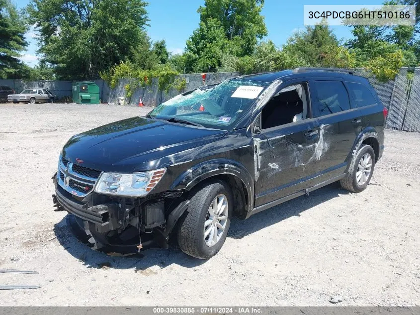 2017 Dodge Journey Sxt VIN: 3C4PDCBG6HT510186 Lot: 39830885