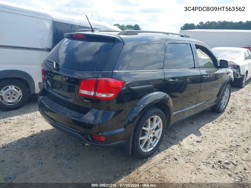 2017 Dodge Journey Sxt VIN: 3C4PDCBG9HT563562 Lot: 39831216