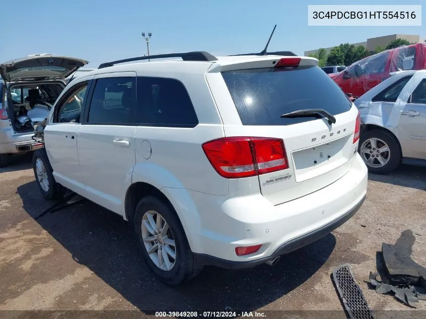 2017 Dodge Journey Sxt VIN: 3C4PDCBG1HT554516 Lot: 39849208