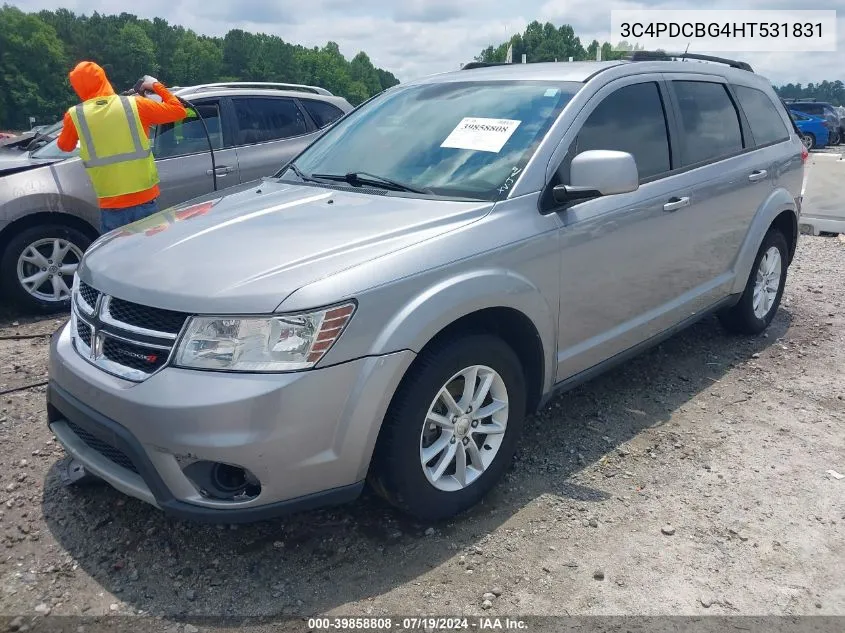 2017 Dodge Journey Sxt VIN: 3C4PDCBG4HT531831 Lot: 39858808