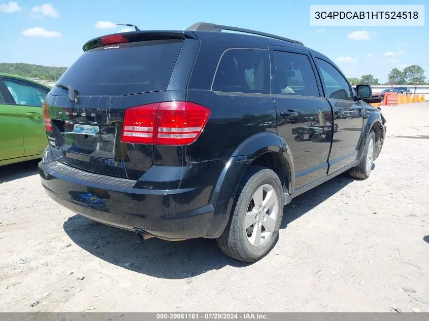 2017 Dodge Journey Se VIN: 3C4PDCAB1HT524518 Lot: 39961161