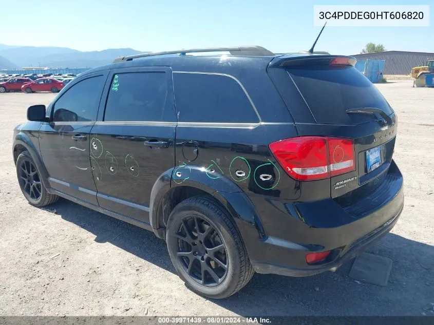 2017 Dodge Journey Gt Awd VIN: 3C4PDDEG0HT606820 Lot: 39971439