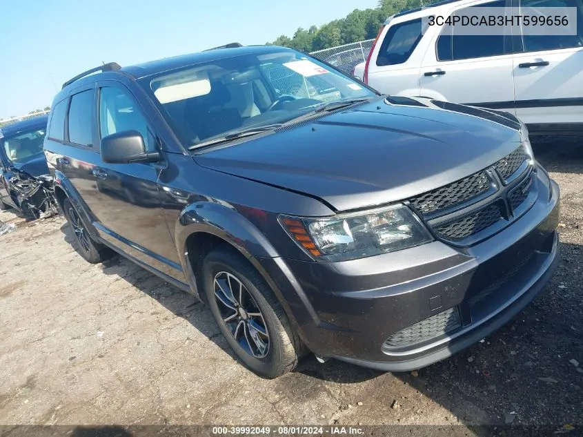 2017 Dodge Journey Se VIN: 3C4PDCAB3HT599656 Lot: 39992049