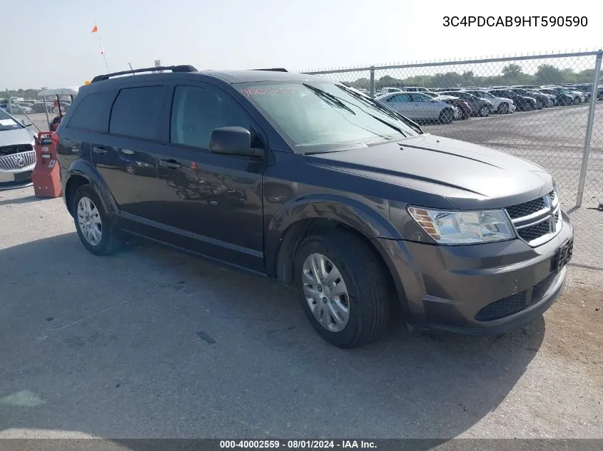 2017 Dodge Journey Se VIN: 3C4PDCAB9HT590590 Lot: 40002559