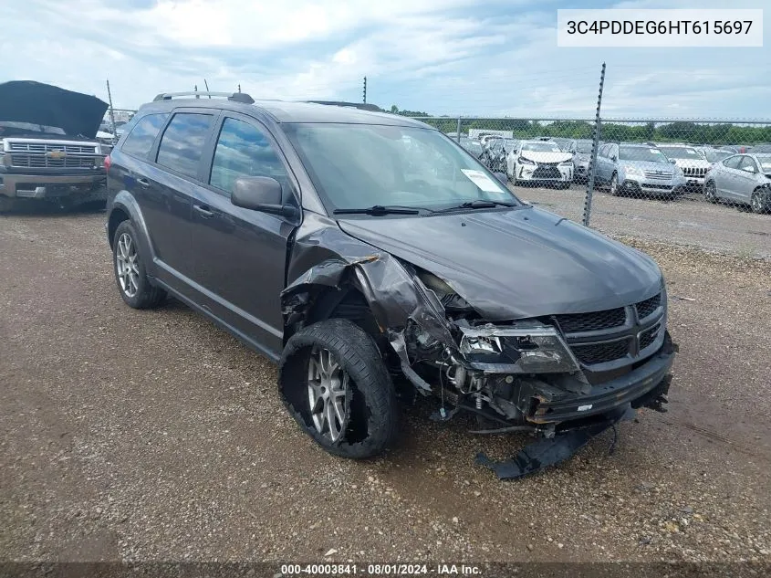 2017 Dodge Journey Gt Awd VIN: 3C4PDDEG6HT615697 Lot: 40003841