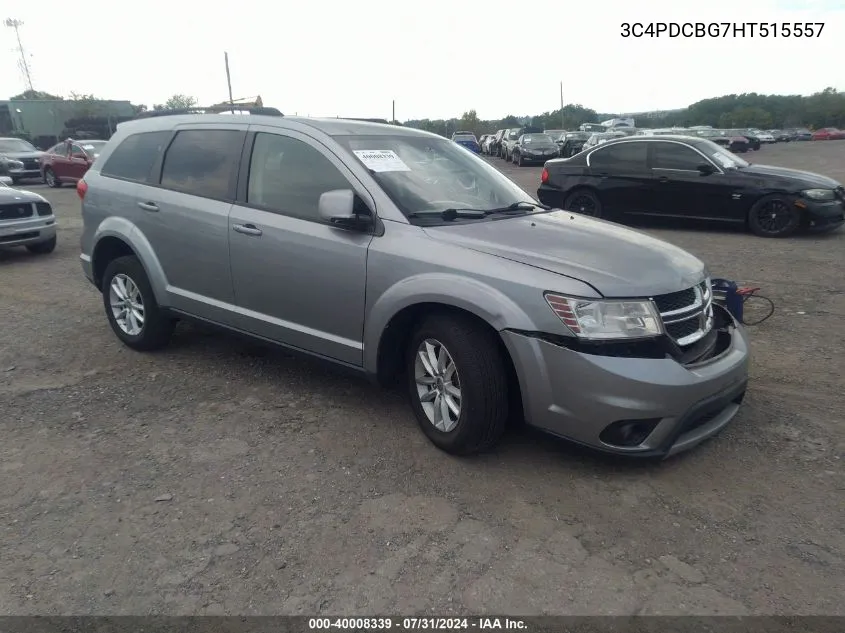 2017 Dodge Journey Sxt VIN: 3C4PDCBG7HT515557 Lot: 40008339